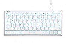Клавиатура A4Tech Fstyler FX61-Ice Blue LED USB, SLIM, белый корпус, Ice Blue подсветка - Интернет-магазин Intermedia.kg