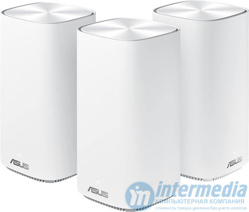 Mesh Wi-Fi система ASUS CD6(W-3-PK) AC1500 Dual-Band, 867Mb/s 5GHz+600Mb/s 2.4GHz, 3xLAN 1Gb/s, 4 antennas, Aimesh, ASUS Router APP, AIProtection
