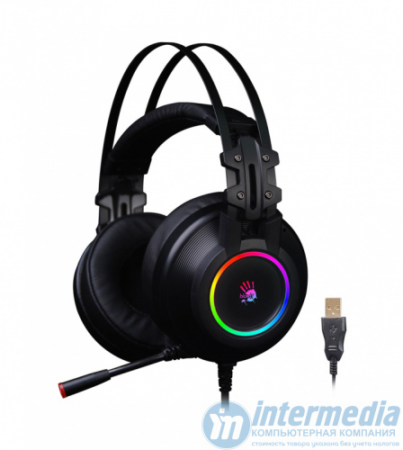 Наушники с микрофоном A4Tech BLOODY G528C USB HiFi RGB Gaming 7.1 Noise Cancelling