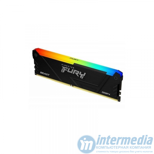 Оперативная память DDR4 16GB PC-25600 (3200MHz) KINGSTON HYPERX FURY Beast Black RGB [KF432C16BB12A/16]
