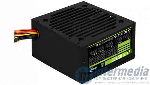Блок питания 500W AEROCOOL VX PLUS 500 RGB (ATX, 20+4 pin, 120mm fan, PCI-E 6+2P, 3xSATA) (VX PLUS 5