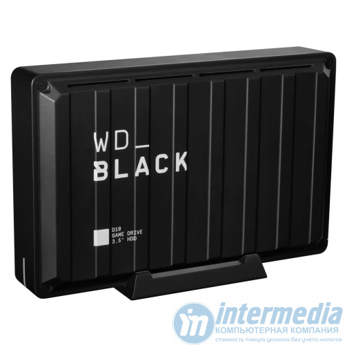 Внешний HDD 8TB WD_BLACK D10 Game Drive WDBA3P0080HBK-NESN, USB 3.2 Gen 1, 3.5", Black