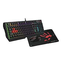 Клавиатура A4Tech BLOODY B1700 (B140N+ES7+BP-50M) NEON LIGHT GAMING KEYBOARD + MOUSE+PAD USB US+RUSSIAN