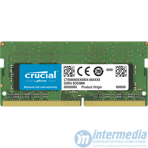 Оперативная память DDR4 SODIMM 32GB PC-25600 (3200MHz) Crucial (CT32G4SFD832A)