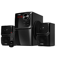 Колонки SVEN 2.1 MS-305 черный, RMS 40Вт(20+2x10), Bluetooth 10m, USB2.0, SD слот, Пульт ДУ, MDF, Питание от сети(~220В) - Интернет-магазин Intermedia.kg