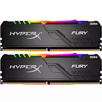 Оперативная память DDR4 64GB (2x32GB) PC-25600 (3200MHz) KINGSTON FURY BEAST RGB KF432C16BBAK2/64