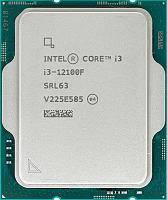 Процессор Intel Core i3-12100F, LGA1700, 3.3-4.3GHz, 12MB Cache L3, no VGA, EMT64,4 Cores + 8 Threads,Tray,Alder Lake