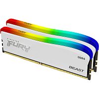 Оперативная память DDR4 16GB (2x8GB) PC-25600 (3200MHz) KINGSTON FURY BEAST WHITE RGB SE KF432C16BWAK2/16 - Интернет-магазин Intermedia.kg