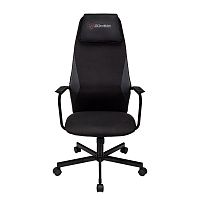 Кресло игровое Zombie ONE, макс.нагрузка 120 кг, регулировка высоты/жесткости, эко.кожа/ткань, черный с подголовником, ID1878767 - Интернет-магазин Intermedia.kg