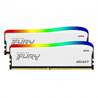 Оперативная память DDR4 32GB (2x16GB) PC-28800 (3600MHz) KINGSTON FURY BEAST WHITE RGB KF436C18BWAK2/32