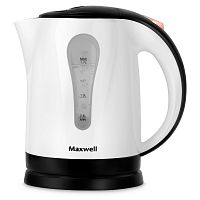 Чайник Maxwell MW-1079 W Мощность 2200Вт. Объем 1,7 литра, Материал пластик. Цвет белый - Интернет-магазин Intermedia.kg
