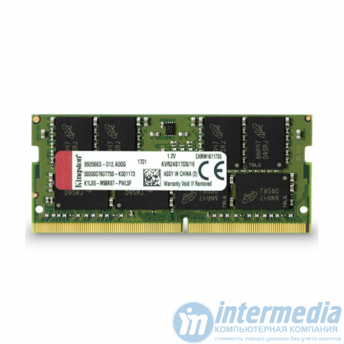 Оперативная память для ноутбука DDR4 SODIMM 8GB Kingston 2666MHz Non-ECC CL19 [KVR26S19S8/8]