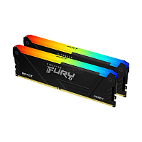 Оперативная память DDR4 16GB (2x8GB) PC-25600 (3200MHz) KINGSTON FURY BEAST KIT RGB KF432C16BB2AK2/16