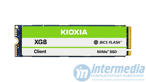 Диск SSD KIOXIA (Toshiba) XG8 512GB PCIe NVMe Gen4x4, M.2 2280, BiCS FLASH TLC, Read/Write up to 750