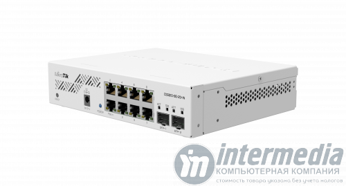 CSS610-8G-2S+IN Cloud Smart Switch Mikrotik CSS610-8G-2S+IN is SwOS управляемый L2-коммутатор, 8xGigabitEthernet, 2xSFP+ шт