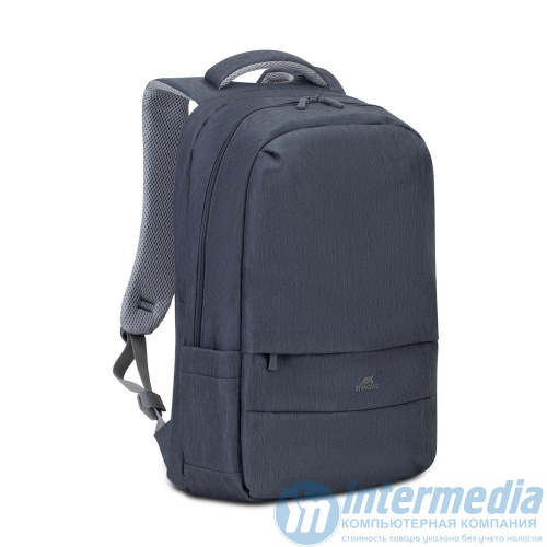 Рюкзак для ноутбука RIVACASE 7567 17.3" water-repellent Grey/Dark Blue - Интернет-магазин Intermedia.kg
