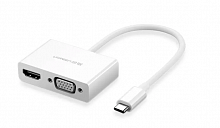 Переходник UGREEN MM123 USB Type C to HDMI + VGA Converter (White) - Интернет-магазин Intermedia.kg