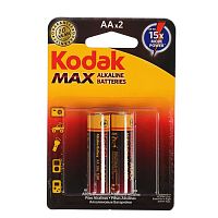 Батарейка Kodak АА MAX LR6-2BL 1.5V щелочная (алкалиновая) (2шт блистер) - Интернет-магазин Intermedia.kg