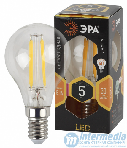 Лампа ЭРА STD LED P45-5W-827-E14