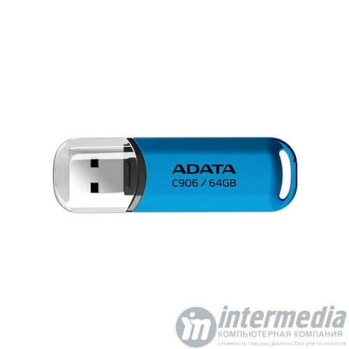 Флеш карта 64GB USB 2.0 A-DATA C906 BLUE