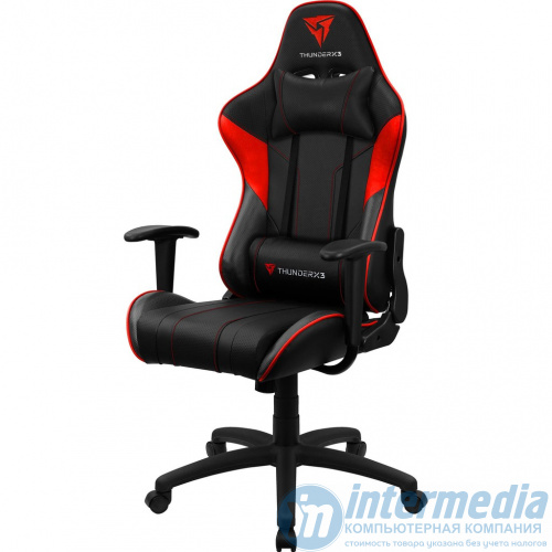 Игровое кресло ThunderX3 EC3 BLACK&RED 50mm wheels PVC Leather