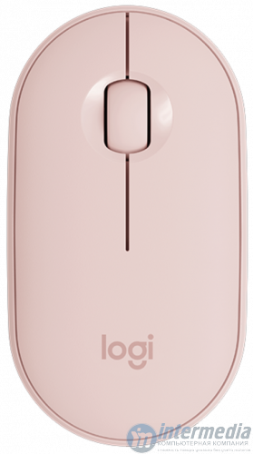Беспроводная мышь Logitech Pebble M350, 1000dpi, 3btn, 2.4GHZ/Bluetooth, розовый [910-005717]