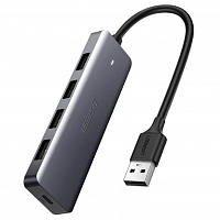 USB-HUB UGREEN CM219 (USB 3.0 - 4xUSB 3.0, 0.15м, серый) 50985 - Интернет-магазин Intermedia.kg