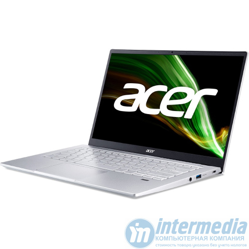 Acer Swift 3 SF314-511 Pure Silver Intel Core i5-1135G7 (up to 4.2Ghz), 8GB DDR4, 1TB M.2 NVMe PCIe, Intel Iris Xe Graphics G7, 14.0" IPS FULL HD, WiFi, BT, Cam, USB Type-C, LAN RJ45, Back - Интернет-магазин Intermedia.kg