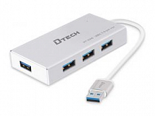 USB-HUB DTECH DT-3308 4-port 3,0 1.2m silver - Интернет-магазин Intermedia.kg