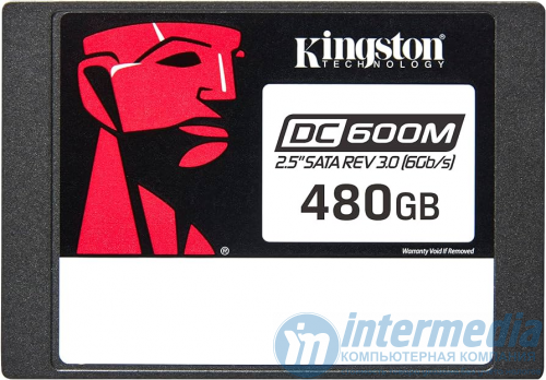 Диск SSD 480GB Kingston DC600M Data Center SATAIII Read/Write up 560/470 MB/s [SEDC600M/480G]