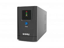 ИБП SIGMA V-1200 LED Мощность:1200VA/720W Бат.:12V/7Ah*2шт/3 вых.Shuko CEE7/Диапазон работы AVR/Корпус метал. - Интернет-магазин Intermedia.kg