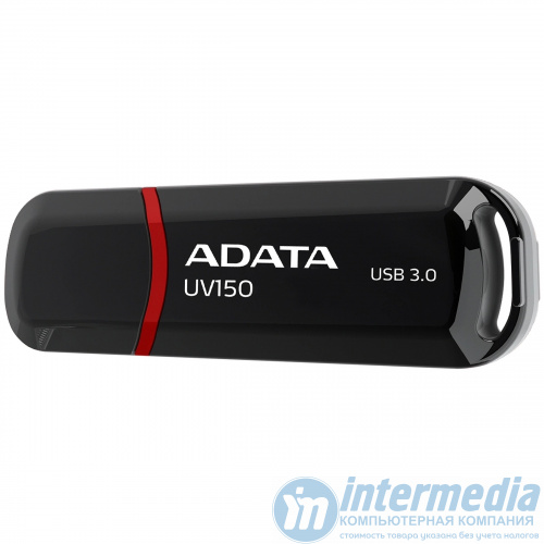 Флеш карта ADATA 128GB UV150 USB 3.2 Read up:140Mb/s/Write up:65Mb/s Black