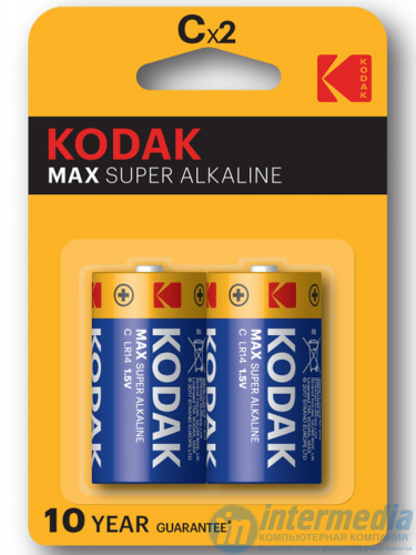 Батарейка Kodak MAX LR14-2BL 1.5V щелочная (алкалиновая) (2шт блистер)