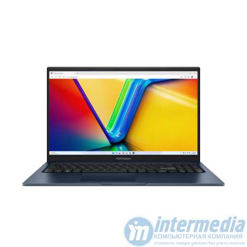 Asus Vivobook 15 X1504VA-NJ1150 Intel Core i7-1355U (up to 5.00GHz), 40GB DDR4, 512GB SSD m2 NVMe, 15.6"FHD IPS, Intel Iris graphics, WiFi ax, BT 5.0, CR, DOS, ENG-RUS, серебро - Интернет-магазин Intermedia.kg