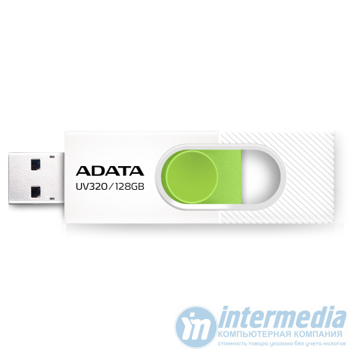 Флеш карта 128GB USB 3.2 A-DATA UV320 WHITE/GREEN