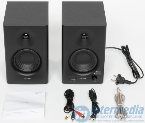 Колонки cтудийные мониторы Edifier MR4, ?85dB(A), TRS, RCA, AUX , 21W+21W, Черный