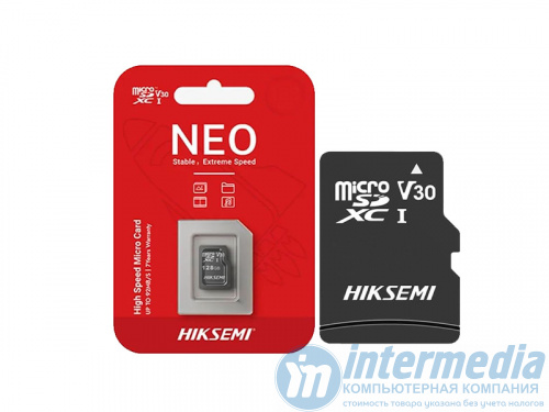 Карта памяти micro SDHC Card HIKVISION HIKSEMI 32G HS-TF-C1 NEO Class 10/UHS-I/V30, R/S 92Mb/s, W/S 15Mb/s