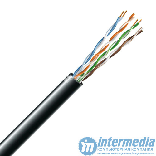 Кабель UTP уличный CAT5e DAHUA DH-PFM920-5EU (305m, 4х2х0.5 OFC 24AWG, PE) черный