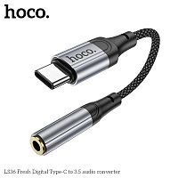 Переходник HOCO LS36 Fres Digital Type-C to 3.5 audio converter (Black) - Интернет-магазин Intermedia.kg