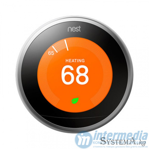 Беспроводной смарт термостат Google Nest Learning Smart Thermostat, 3rd Generation, Stainless Steel (T3007ES)