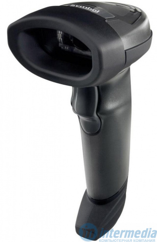 Сканер штрихкода Symbol by Zebra LI2208 1D, USB Kit, USB кабель, подставка, черный