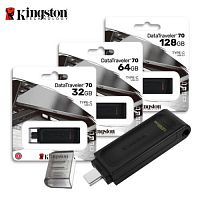 Накопитель на флеш памяти 32GB USB-C 3.2 Kingston Data Traveler 70 [DT70/32] - Интернет-магазин Intermedia.kg