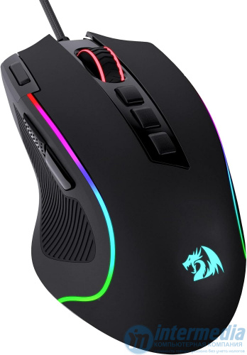 Мышь проводная игровая Redragon Predator M612 DPI: max 8000, 11 кнопок, RGB подсветка, черная