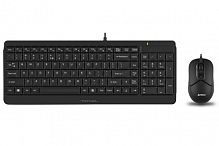 Клавиатура + Мышь A4tech Fstyler F1512S Black оптическая мышь, 1200dpi, 3btn, клавиатура проводная, 1.5м, USB - Интернет-магазин Intermedia.kg