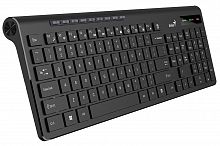 Клавиатура Genius SlimStar 7230, мембранная, 109btns, Bluetooth, Анг/Рус, Черная - Интернет-магазин Intermedia.kg