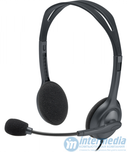 Наушники Гарнитура Stereo Headset H111, серая, длина кабеля 1,8 м, разъем 3,5 мм, микрофон с функц.