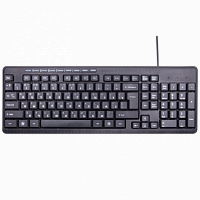 Клавиатура RITMIX RKB-155,мембранная, 111btns, USB, Анг/Рус, 1.35m, Черная - Интернет-магазин Intermedia.kg