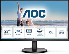 Монитор 27" AOC Q27B3MA, VA, Black, 2560x1440, 20M:1, 250cd/m2, 178/178, 4ms, 75Hz, 2xHDMI, 2xDP, Headphone out