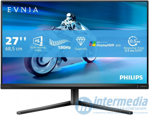 Монитор 27"  PHILIPS 27M2N5500 EVNIA GAMING IPS 2560 x 1440 180HZ 178/178 10000000:1 250kd/m2 4ms DP, HDMI*2