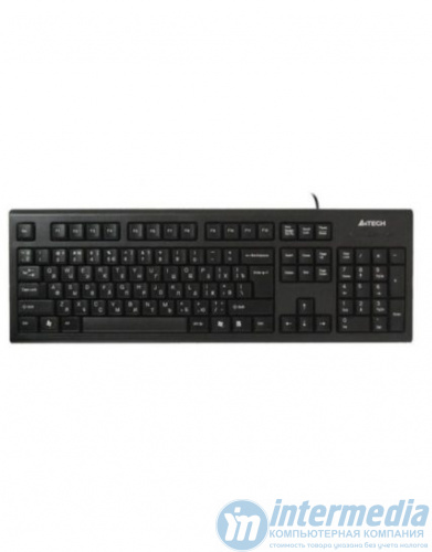 Клавиатура A4Tech  KR-85(K) COMFORT USB ROUND EDGE KEYBOARD BLACK US+KG/RUS